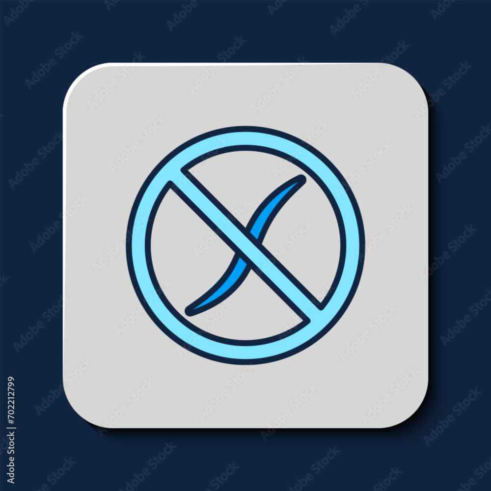 Filled outline Anti worms parasite icon isolated on blue background. Vector Filled outline Anti worms parasite icon isolated on blue background. Vector