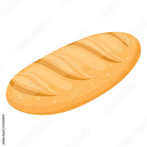 Bread, bakery icon, fresh wheat bread. Vector isolated on a white background © Владимир Маевский