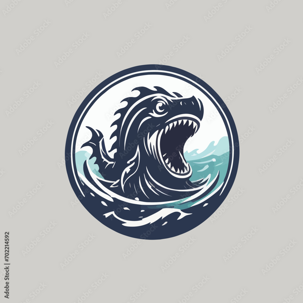 Fototapeta premium Sea Monster Logo Design EPS format Very Cool