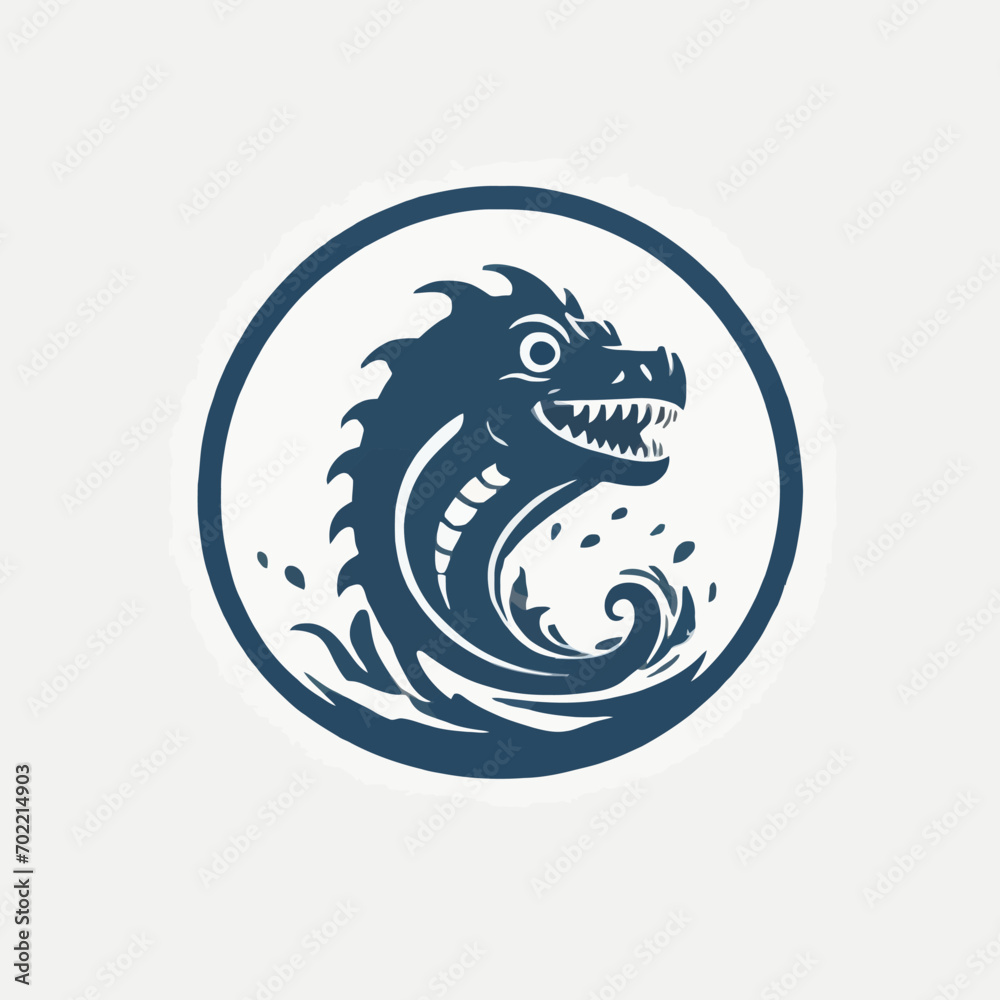 Sea Monster Logo Design EPS format Very Cool Sea Monster Logo Design EPS format Very Cool
