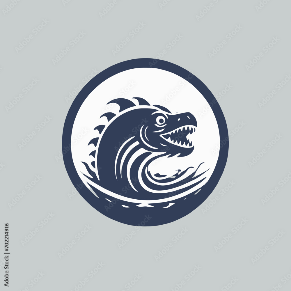 Sea Monster Logo Design EPS format Very Cool Sea Monster Logo Design EPS format Very Cool