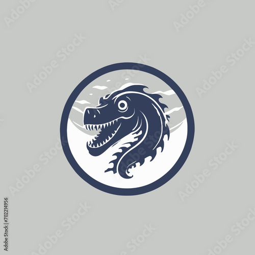 Sea Monster Logo Design EPS format Very Cool