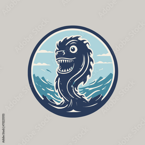 Sea Monster Logo Design EPS format Very Cool