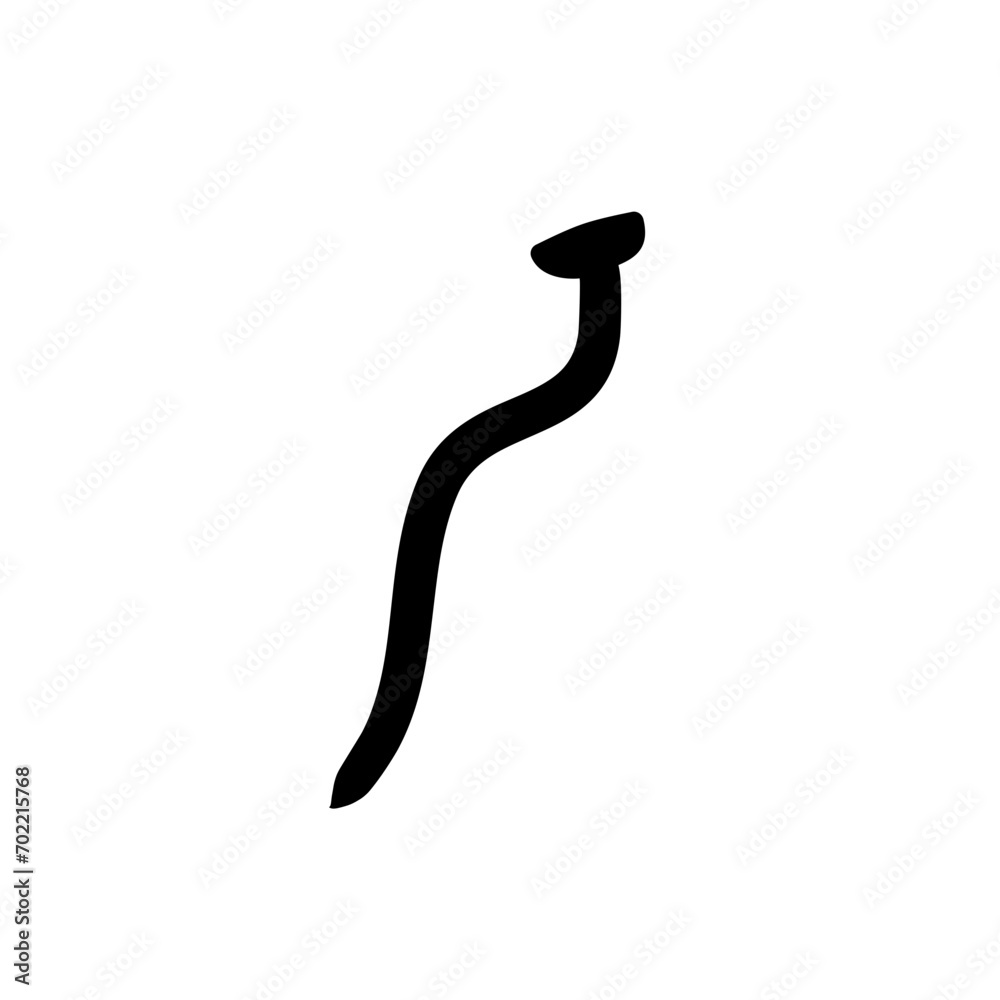 Vector Bent Nail Silhouette Vector Bent Nail Silhouette