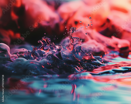 Red and Violet Splash
