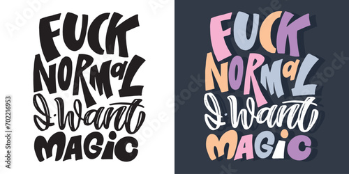 Fashion cute hand drawn doodle lettering print. T-shirt design, mug print. Lettering art.