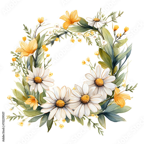 Frame of Daisy Chain Love Letter Recycled Paper Meadow Floral Love Le Clipart Isolated Design Tshirt Folded Envelove Creative Design Concept PNG Transparent Valentine Event © Gimi Totori