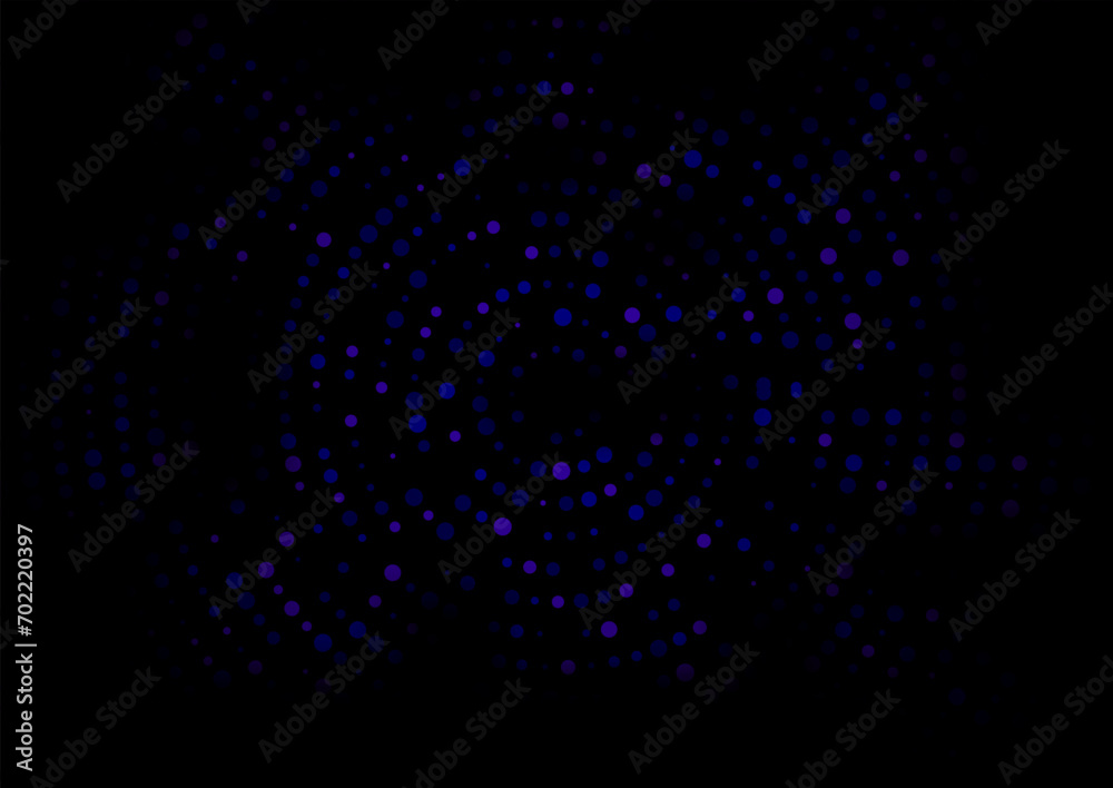 Abstract dark background with blue dots of different sizes. Template for screensavers, packaging, posters, banners and creative ideas Abstract dark background with blue dots of different sizes. Template for screensavers, packaging, posters, banners and creative ideas