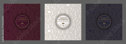A luxurious pattern. A set of spectacular patterns for covers, prints, interior design, packaging, premium funds and creative ideas