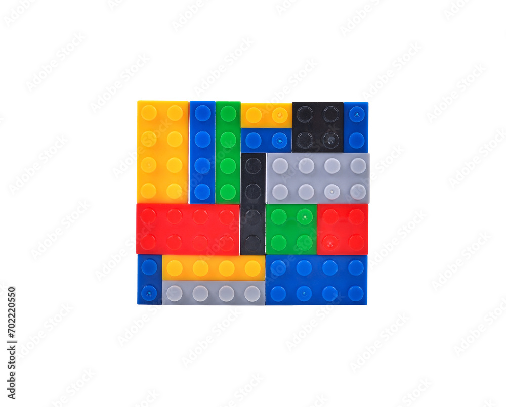 Naklejka premium Plastic toy blocks transparent png