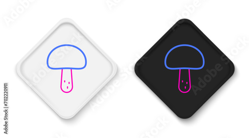 Line Mushroom icon isolated on white background. Colorful outline concept. Vector