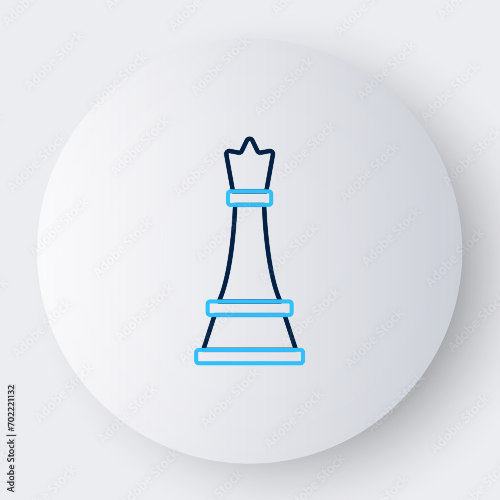 Line Chess icon isolated on white background. Business strategy. Game, management, finance. Colorful outline concept. Vector Line Chess icon isolated on white background. Business strategy. Game, management, finance. Colorful outline concept. Vector