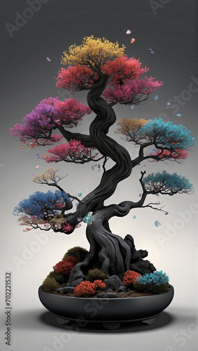 Colourful Bonzai Tree photo