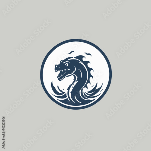 Sea Monster Logo Design EPS format Very Cool