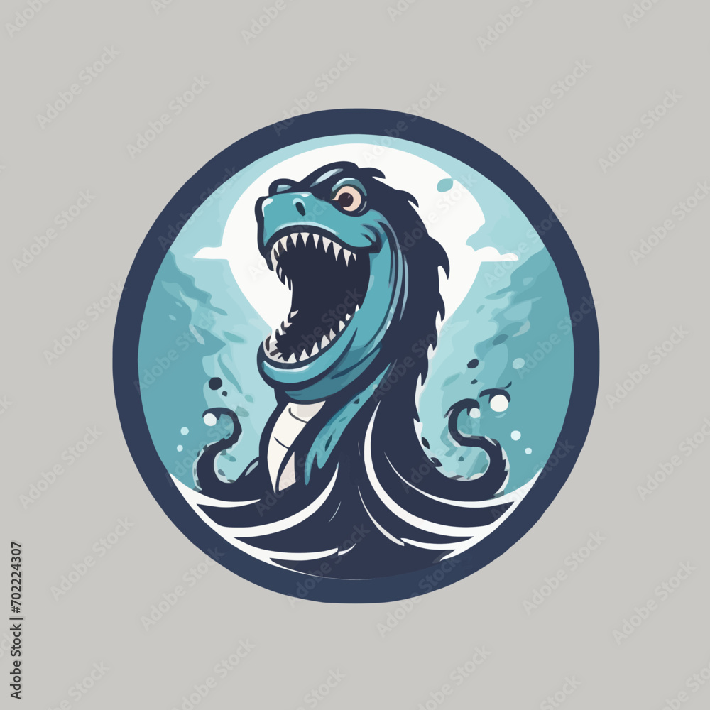 Sea Monster Logo Design EPS format Very Cool Sea Monster Logo Design EPS format Very Cool