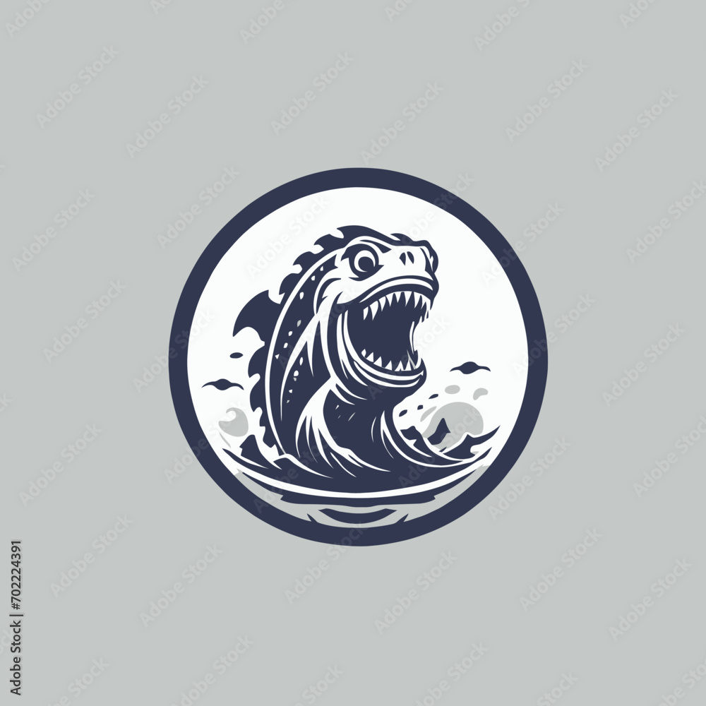 Sea Monster Logo Design EPS format Very Cool Sea Monster Logo Design EPS format Very Cool