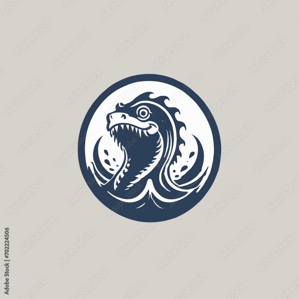Sea Monster Logo Design EPS format Very Cool Sea Monster Logo Design EPS format Very Cool