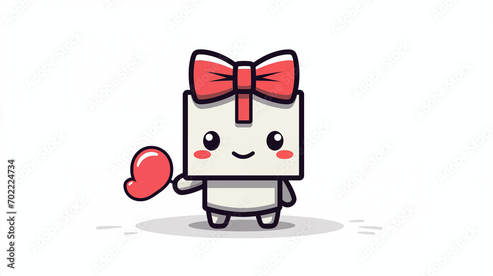 Obraz premium valentines day special love and heart gift box with a red bow 
