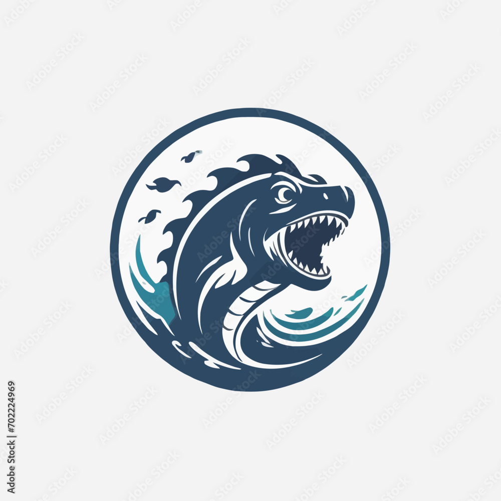 Sea Monster Logo Design EPS format Very Cool Sea Monster Logo Design EPS format Very Cool