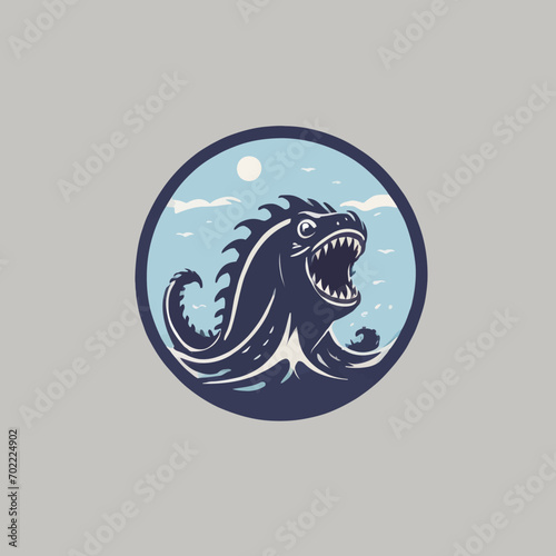 Sea Monster Logo Design EPS format Very Cool