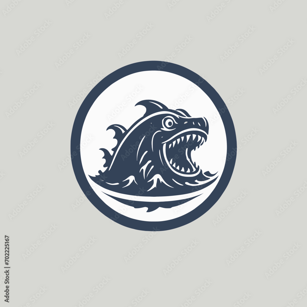 Sea Monster Logo Design EPS format Very Cool Sea Monster Logo Design EPS format Very Cool
