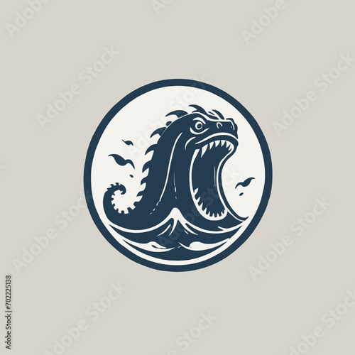 Sea Monster Logo Design EPS format Very Cool