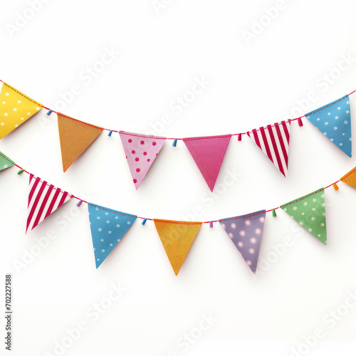 Celebration in Colors: Bunting Flags with Space for Text