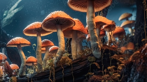 A Close-up Exploration of Mushrooms. Unveiling the Intricate Beauty 