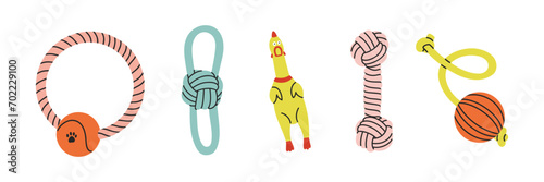 Pets toys set.Playing accessories.supplies for dogs.