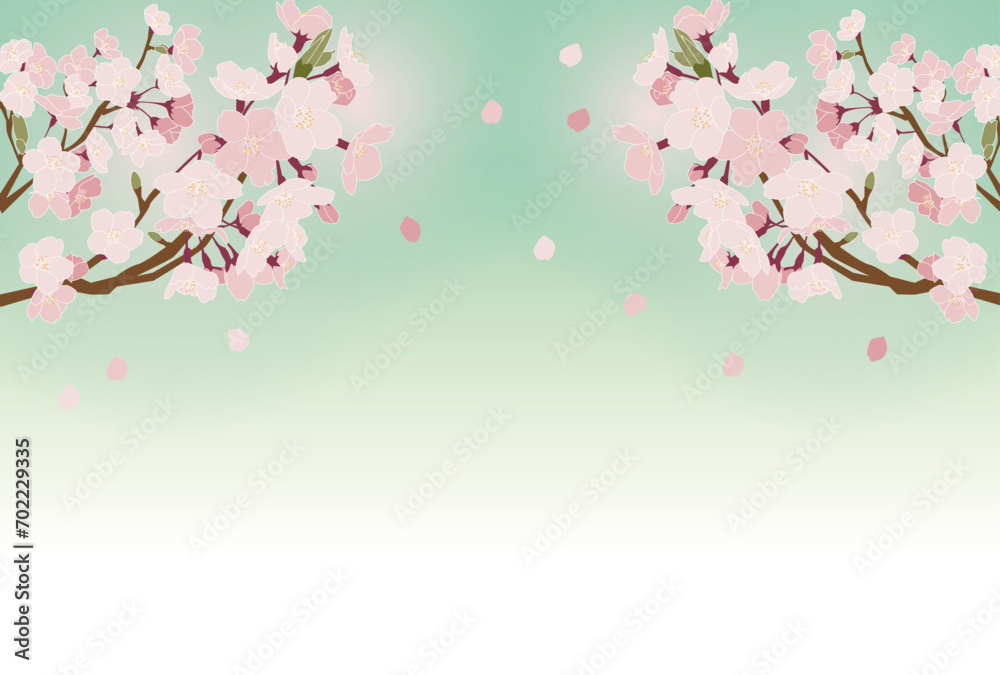桜吹雪の背景素材 桜吹雪の背景素材