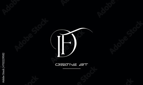 DF, FD, D, F abstract letters logo monogram