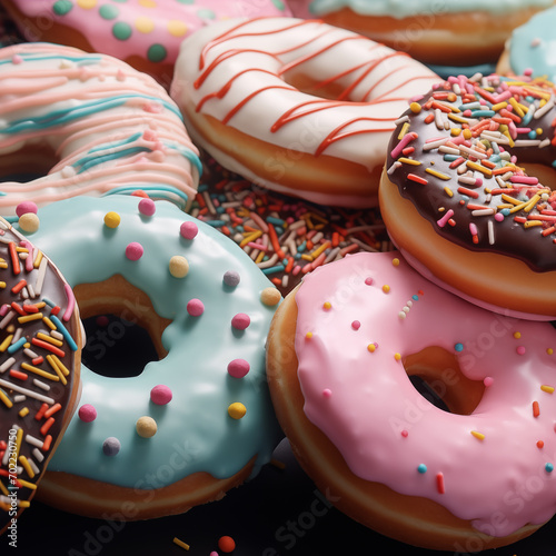 A lot of delicious colorfuk donut photo