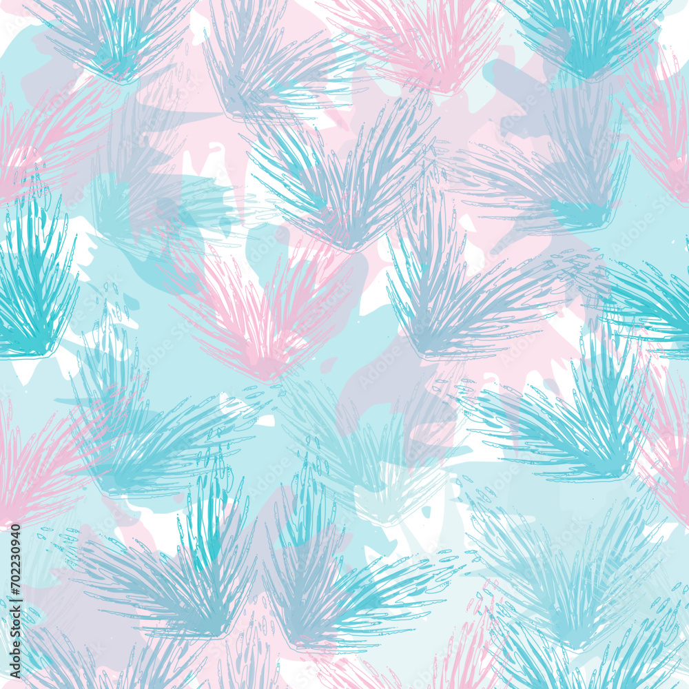 Seamless pattern. Multicolored hearts.