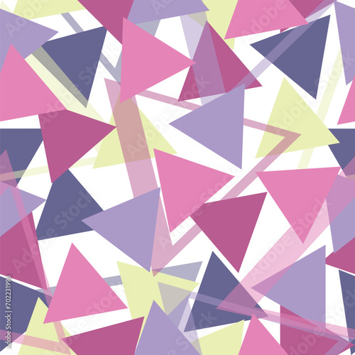 Rainbow color triangle seamless pattern