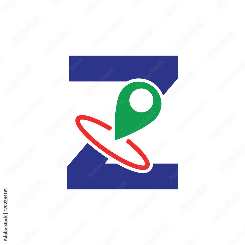 Map pin location logo combine with letter Z vector template Map pin location logo combine with letter Z vector template