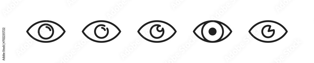 Eye icon set. Vector EPS 10 Eye icon set. Vector EPS 10