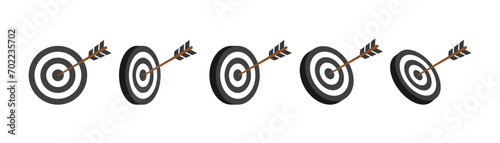 Target icon set. Success, purpose, aim symbol. Vector EPS 10