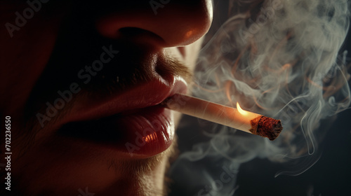 close up of a cigarette burning