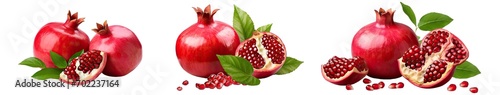 Collection of PNG. Pomegranate isolated on a transparent background.