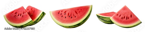 Collection of PNG. Watermelon isolated on a transparent background.