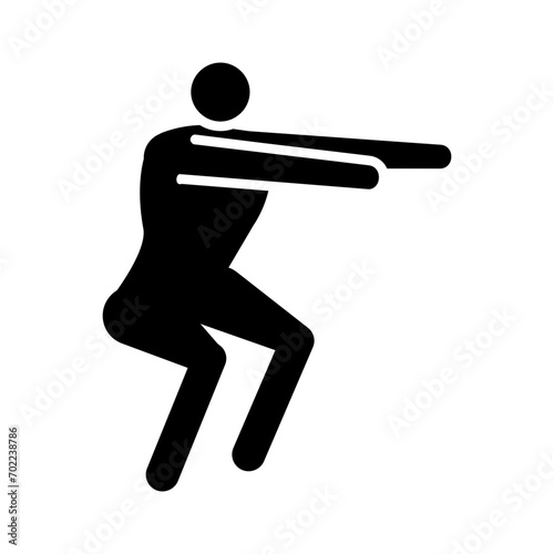 exercise squat vector icon