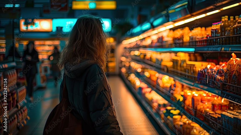 Woman at the supermarket