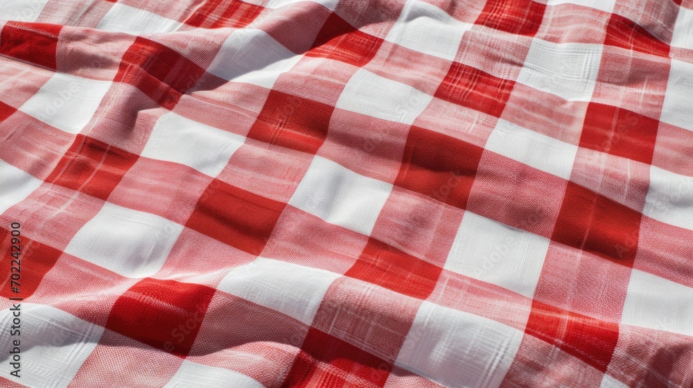 A Classic Red and White Checkered Tablecloth