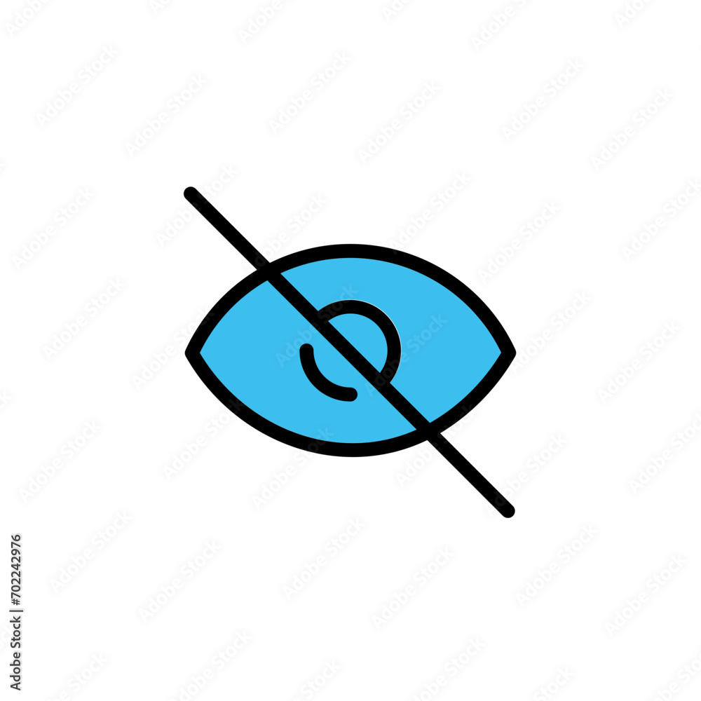 Eye Disable Text Filled Outline Icon Eye Disable Text Filled Outline Icon