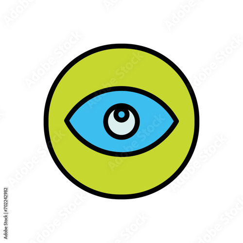 Eye Text Visible Filled Outline Icon