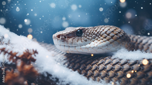 Winter Snake  Playfulness and Elegance in the Cold Wilderness