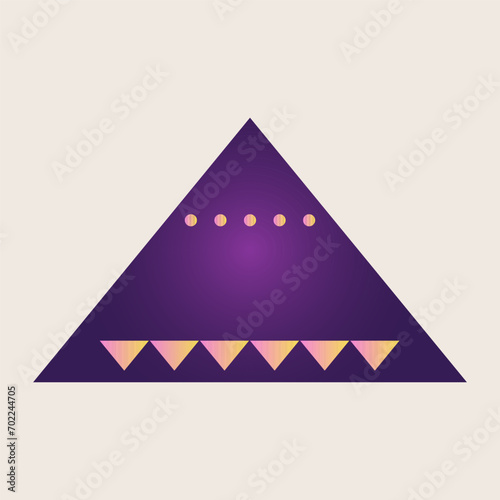 Triangle Cone Pyramid Abstract Gradient Texture Color Geometric Graphic Shape Element Icon Design photo