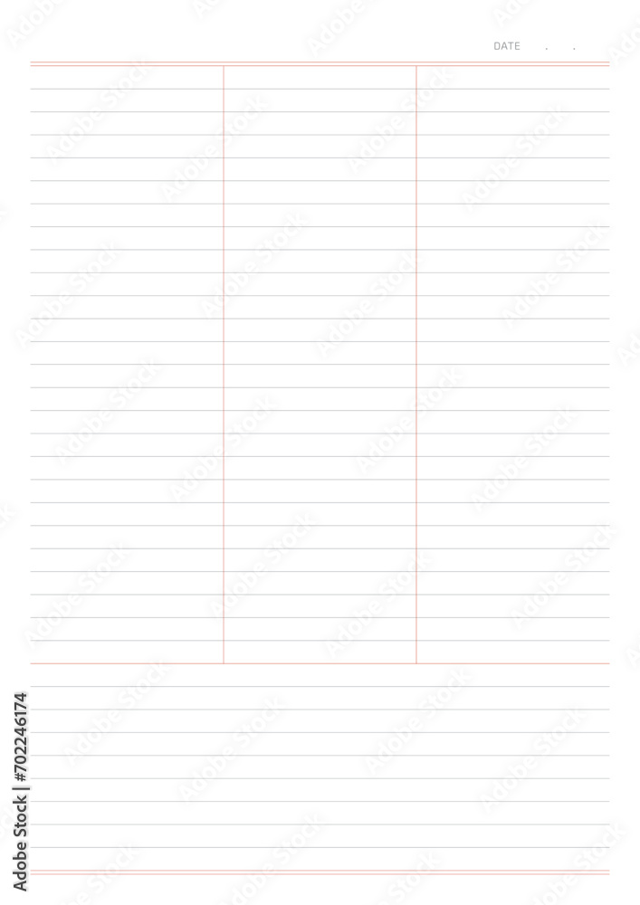 line note template with a simple and minimal style. Note, scheduler, diary, calendar planner document template illustration. line note template with a simple and minimal style. Note, scheduler, diary, calendar planner document template illustration.