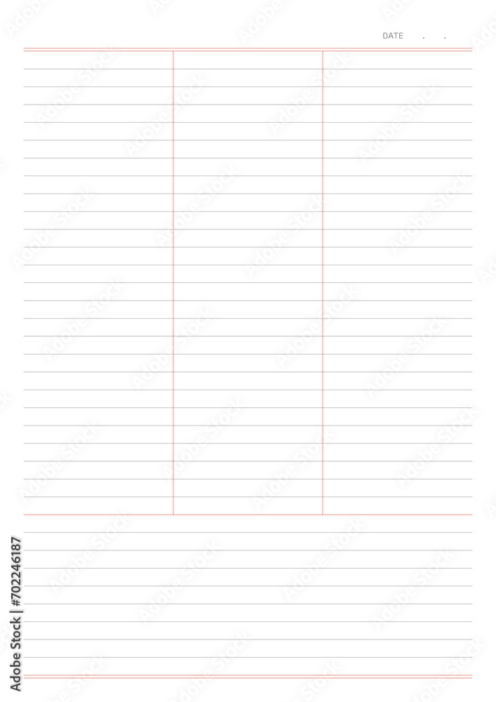 line note template with a simple and minimal style. Note, scheduler, diary, calendar planner document template illustration. line note template with a simple and minimal style. Note, scheduler, diary, calendar planner document template illustration.