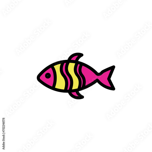 Fish Fishing Sea Filled Outline Icon